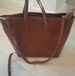 Madewell Chestnut Leather Tote